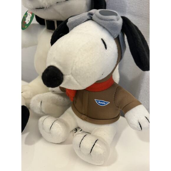 SNOOPY PLUSH TRIO *SOME TAGS* Santa Christmas Heart Glasses ITTY BITTY Metlife - Picture 4 of 7